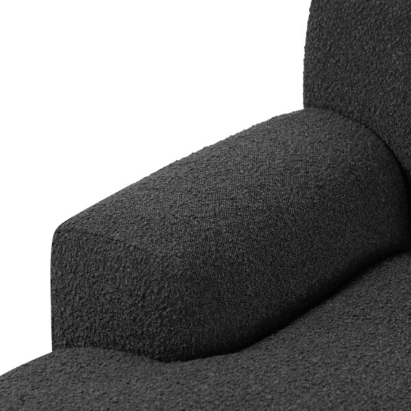 LC6646 CA Left Chaise Sofa Charcoal Boucle 6