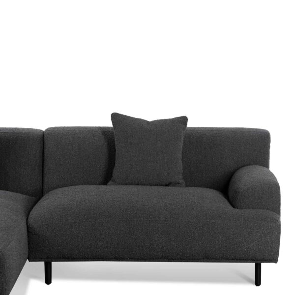 LC6646 CA Left Chaise Sofa Charcoal Boucle 7