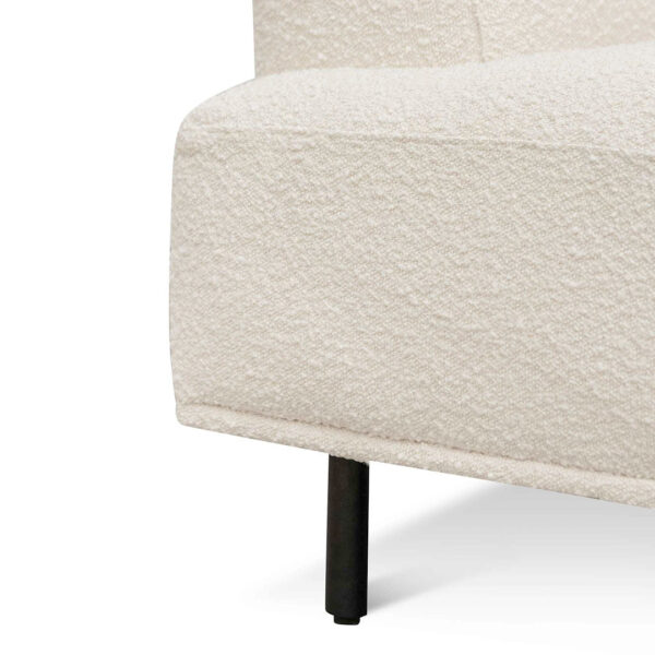 LC6647 CA Right Chaise Sofa Ivory White Boucle 5
