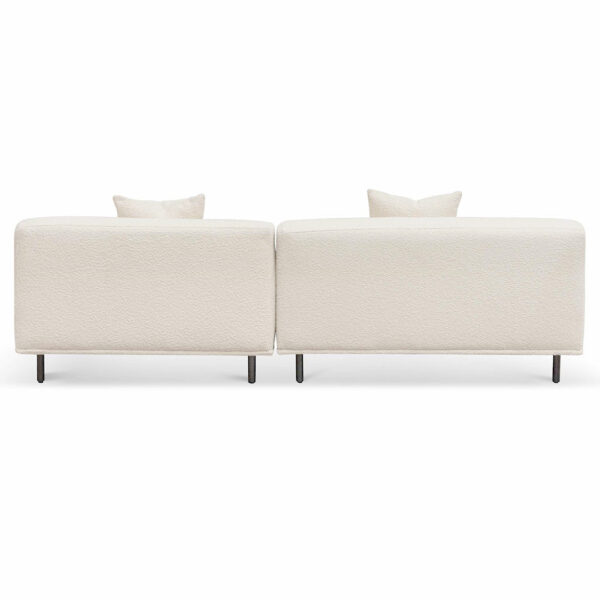 LC6647 CA Right Chaise Sofa Ivory White Boucle 6