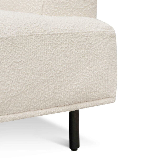 LC6648 CA Left Chaise Sofa Ivory White Boucle 5