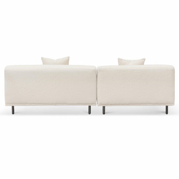 LC6648 CA Left Chaise Sofa Ivory White Boucle 6