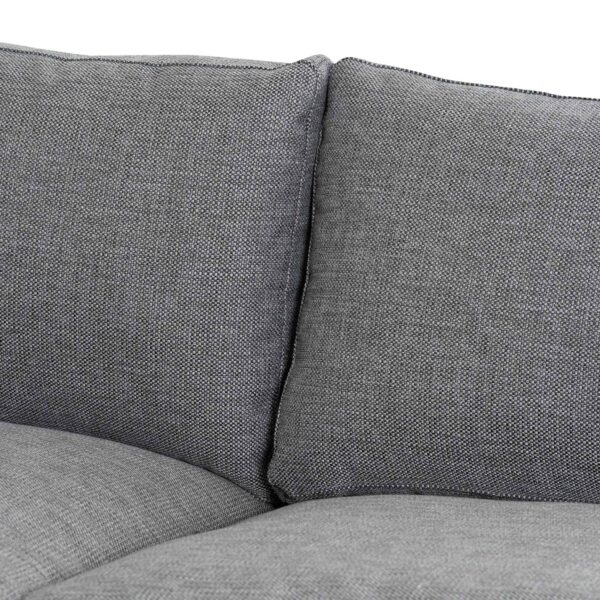 LC6655 KSO 3 Seater Fabric Sofa Graphite Grey with Walnut Frame 8