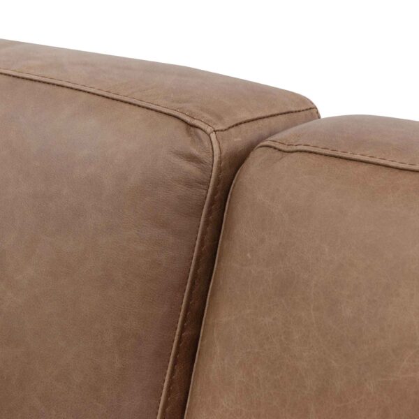 LC6658 KSO Long Sofa Saddle Brown Leather 9