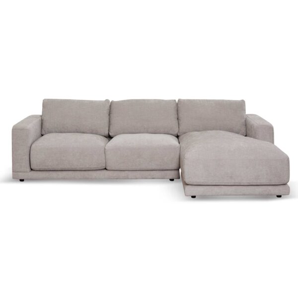 LC6659 KSO 3 Seater Right Chaise Fabric Sofa Oyster Beige 12