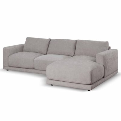 LC6659 KSO 3 Seater Right Chaise Fabric Sofa Oyster Beige 3
