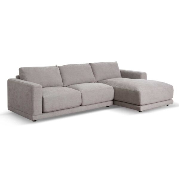 LC6659 KSO 3 Seater Right Chaise Fabric Sofa Oyster Beige 5