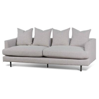 LC6687 CA 3 Seater Fabric Sofa Sterling Sand with Black Legs 2