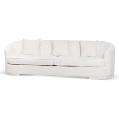 LC6742 FS 3 Seater Sofa White Boucle 2