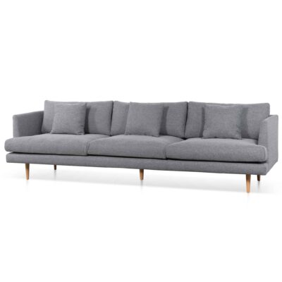 LC6800 FA 4 Seater Fabric Sofa Graphite Grey and Natural Legs 2