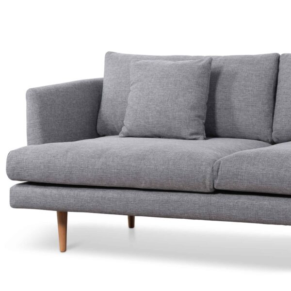 LC6800 FA 4 Seater Fabric Sofa Graphite Grey and Natural Legs 3