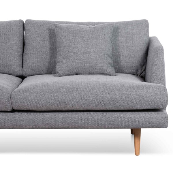 LC6800 FA 4 Seater Fabric Sofa Graphite Grey and Natural Legs 4
