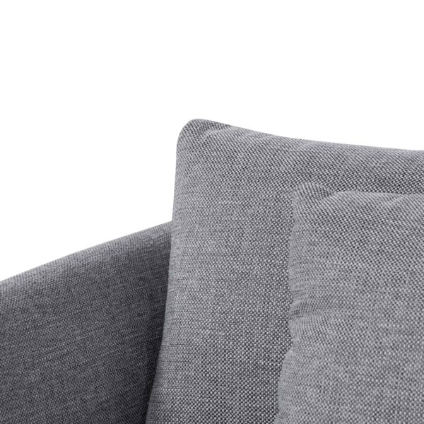 LC6800 FA 4 Seater Fabric Sofa Graphite Grey and Natural Legs 5