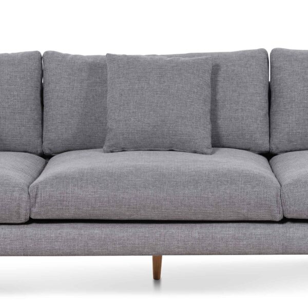 LC6800 FA 4 Seater Fabric Sofa Graphite Grey and Natural Legs 6