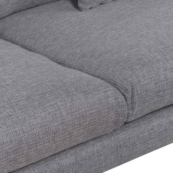 LC6800 FA 4 Seater Fabric Sofa Graphite Grey and Natural Legs 7