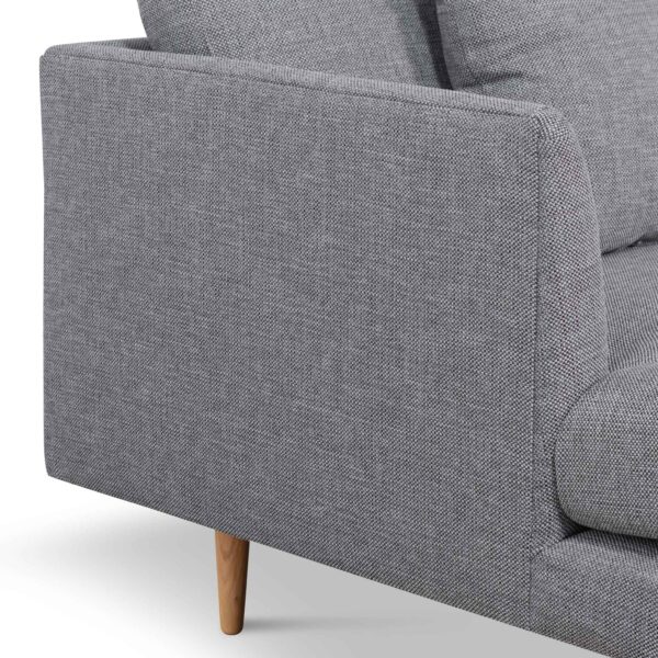 LC6800 FA 4 Seater Fabric Sofa Graphite Grey and Natural Legs 8