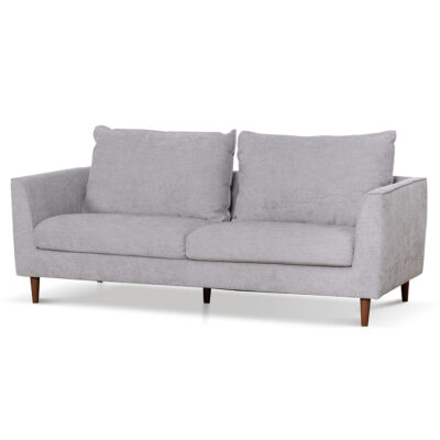 LC6811 KSO 3 Seater Fabric Sofa Oyster Beige with Walnut Leg 2