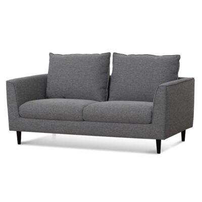 LC6812 KSO 2 Seater Fabric Sofa Graphite Grey with Black Leg 3