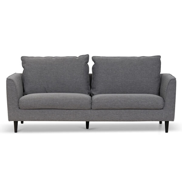 LC6814 KSO 3 Seater Fabric Sofa Graphite Grey with Black Leg 1