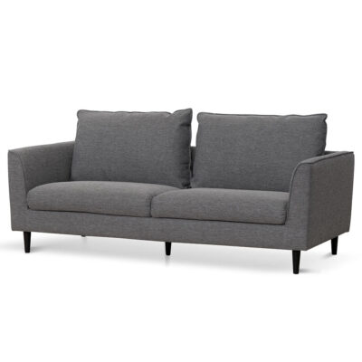 LC6814 KSO 3 Seater Fabric Sofa Graphite Grey with Black Leg 2