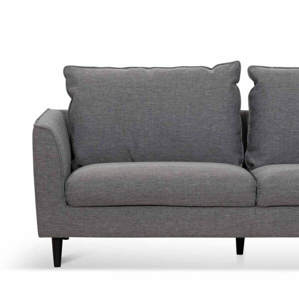 LC6814 KSO 3 Seater Fabric Sofa Graphite Grey with Black Leg 4