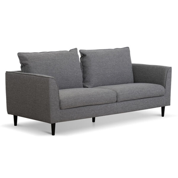 LC6814 KSO 3 Seater Fabric Sofa Graphite Grey with Black Leg 5