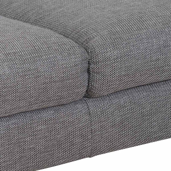 LC6814 KSO 3 Seater Fabric Sofa Graphite Grey with Black Leg 7