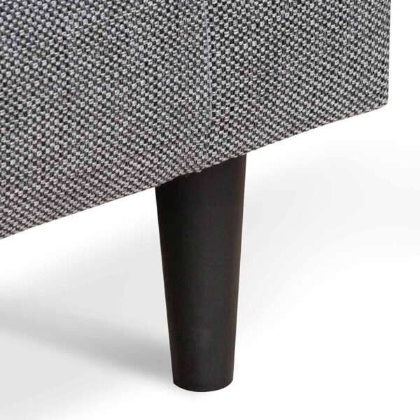 LC6814 KSO 3 Seater Fabric Sofa Graphite Grey with Black Leg 9