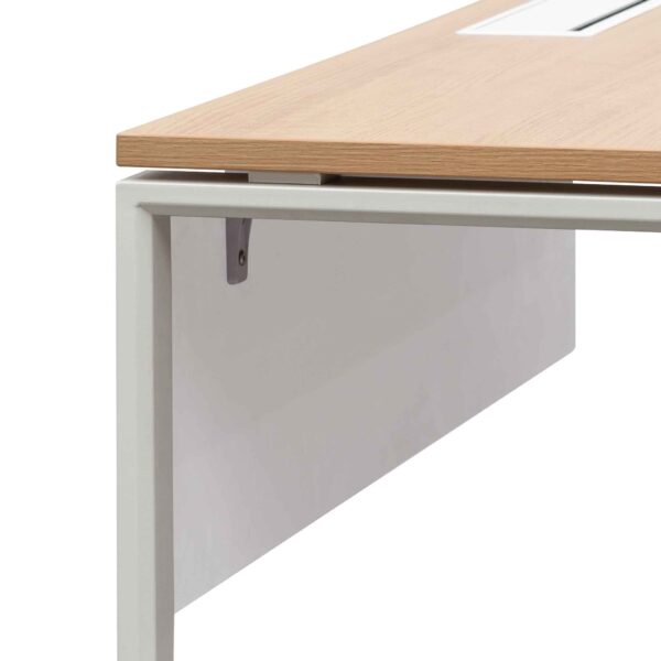 OT6541 SN Halo 1 Seater Office Desk Natural And White 9