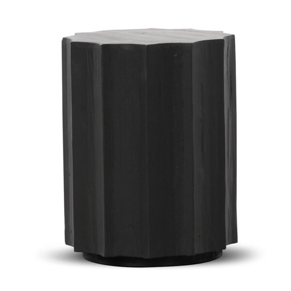 ST6779 NI 50cm D Recycled Side Table Full Black 2
