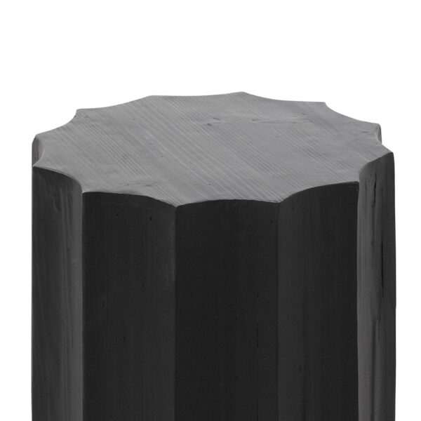 ST6779 NI 50cm D Recycled Side Table Full Black 4