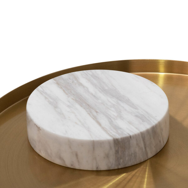 ST6892 IG Marble Side Table White 4