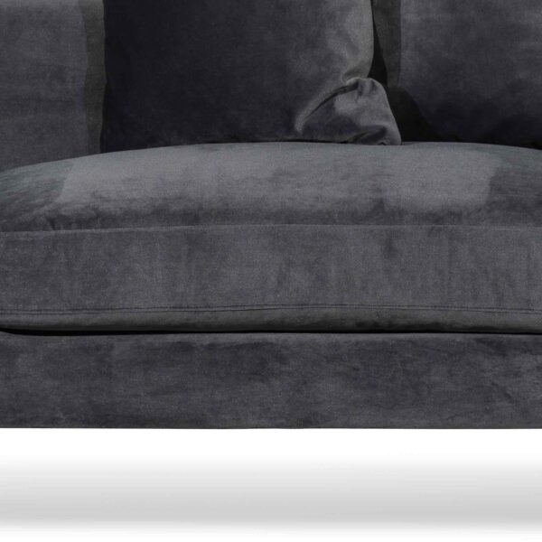 andre 3 seater sofa cosmic grey velvet with brushed gold legs LC6366 CA 5