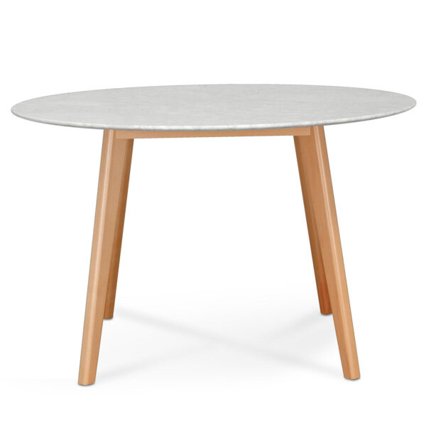 dt1025 aron marble dining table natural base 3