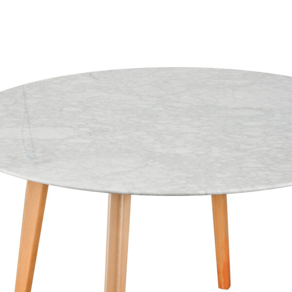 dt1025 aron marble dining table natural base 8
