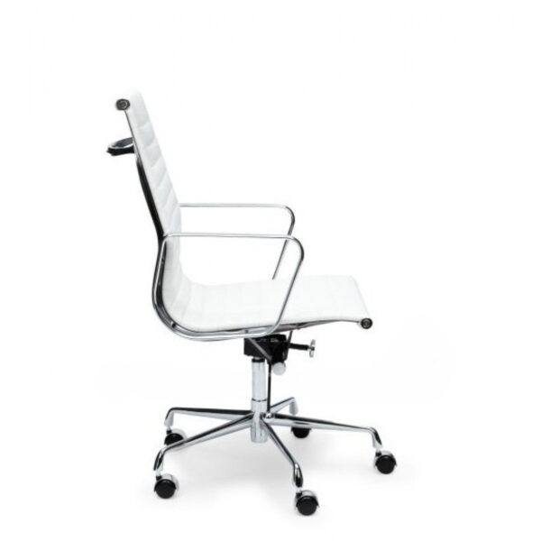 eames leather office chair low back white 3 2