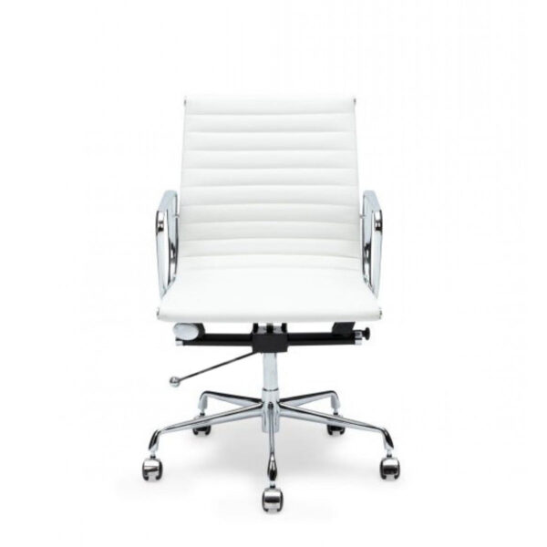 eames leather office chair low back white 5
