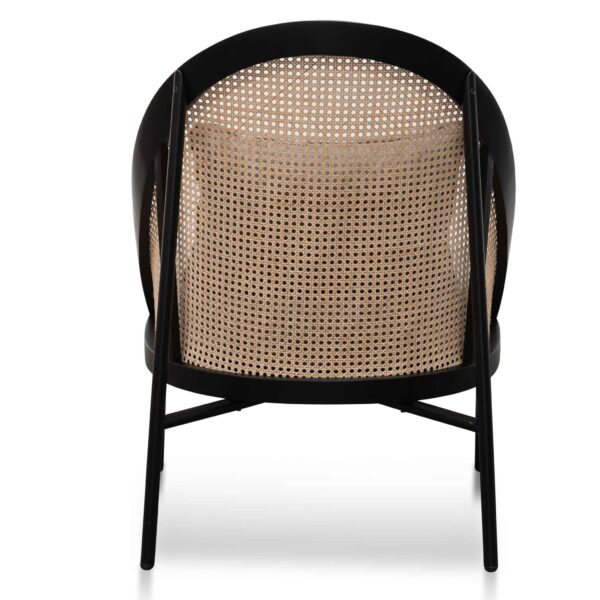 elba grey fabric natural rattan lounge chair black LC6384 SD 5