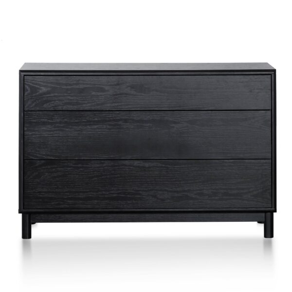 eloise 3 drawers dresser unit black oak DT6199 CN 1