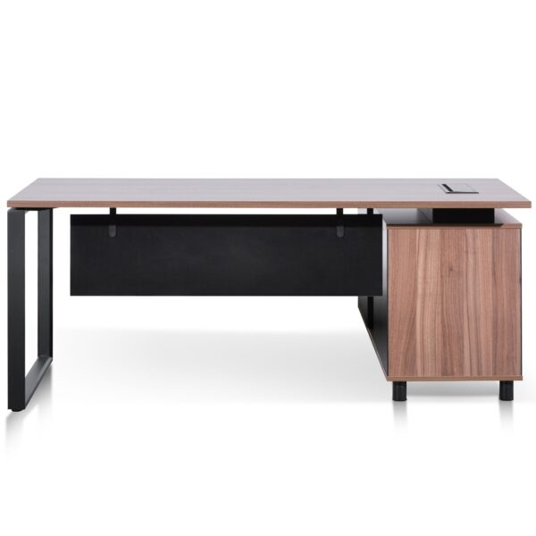 halo 1.8m executive desk left return black legs walnut OT6165 SN 1