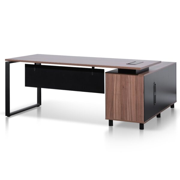 halo 1.8m executive desk left return black legs walnut OT6165 SN 2