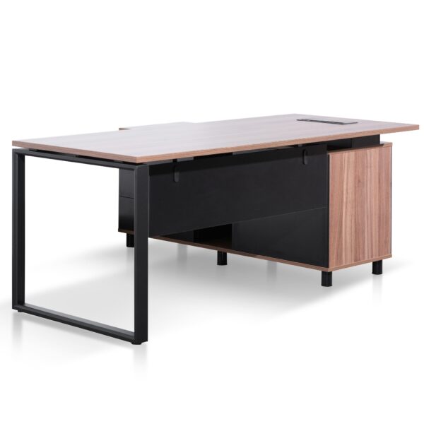 halo 1.8m executive desk left return black legs walnut OT6165 SN 3