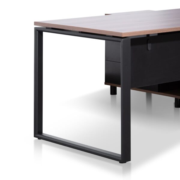 halo 1.8m executive desk left return black legs walnut OT6165 SN 4