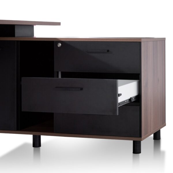 halo 1.8m executive desk right return black legs walnut OT6166 SN 10