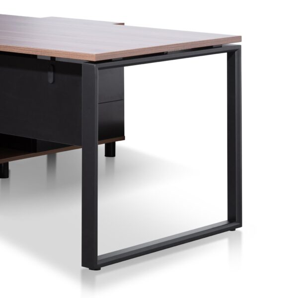 halo 1.8m executive desk right return black legs walnut OT6166 SN 4