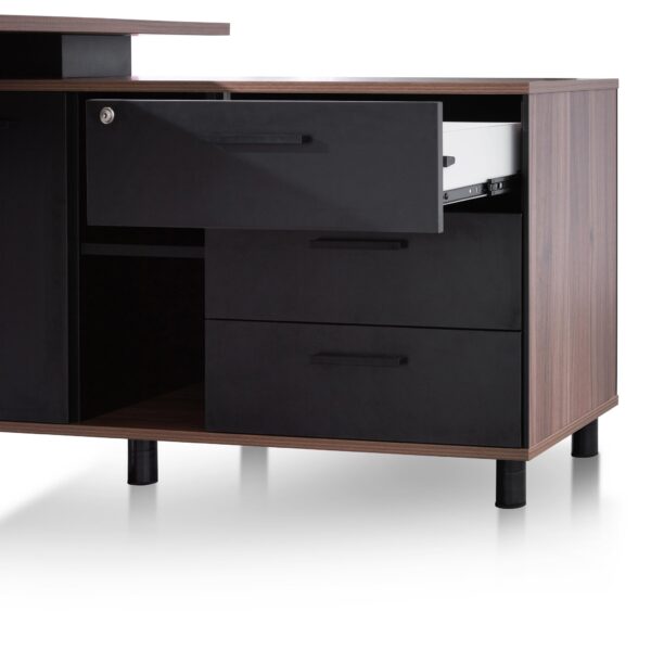 halo 1.8m executive desk right return black legs walnut OT6166 SN 9