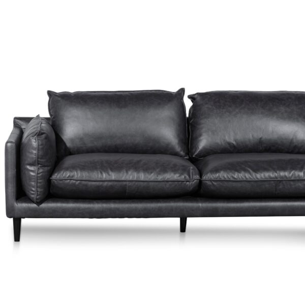 lucio 4 seater right chaise leather sofa charcoal LC6250 KSO 3