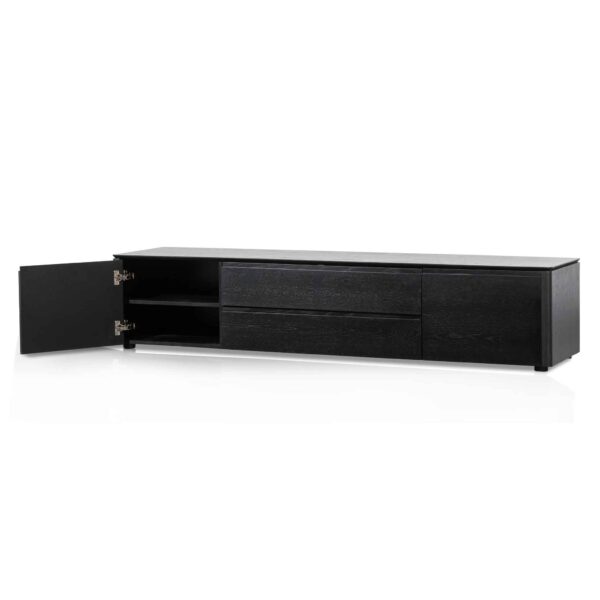 norris entertainment tv unit with 2 middle drawers black oak TV6134 CN 3