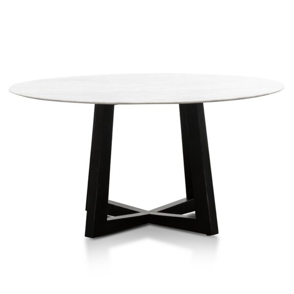 zodiac 1.5m round marble dining table Black DT6214 SD 1