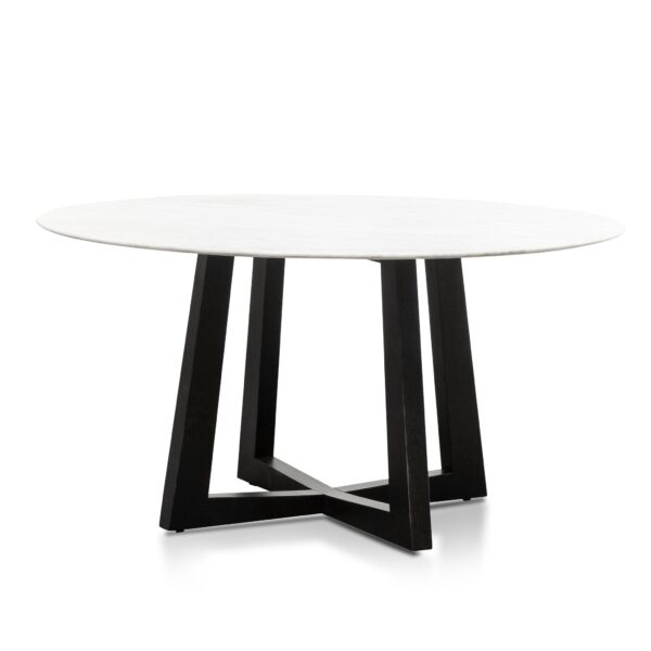 zodiac 1.5m round marble dining table Black DT6214 SD 2